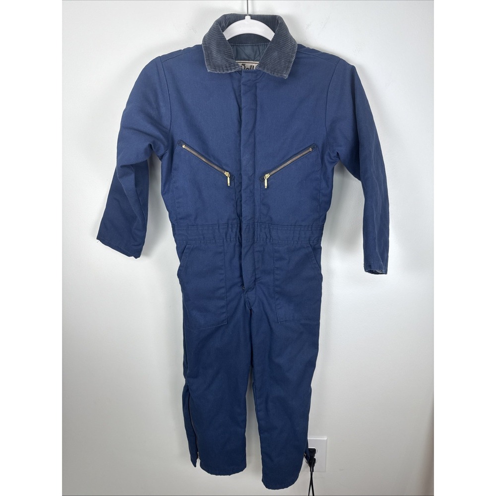 VTG Walls Blizzard Pruf Insulated Blue Thick Workwear Sturdy Coveralls Youth 10